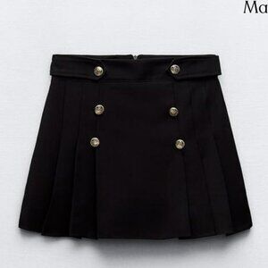 Zara High Waisted Wrap Shorts Green Size S Womens Blogger Fav NEW WITH TAG!